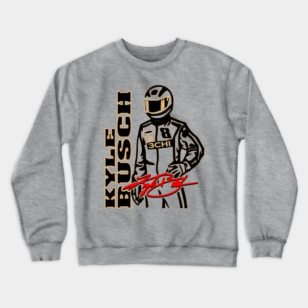 #8 Rowdy Busch Fan Driver Crewneck Sweatshirt by Lifeline/BoneheadZ Apparel